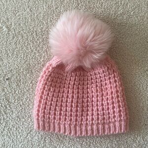 Kyi Kyi Classic Faux Fur Beanie in Pink